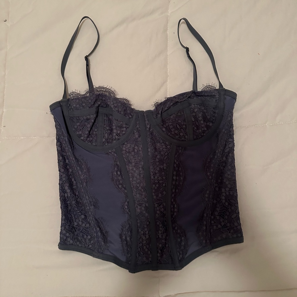 Slate Urban Outfitters Out From Under Modern Love Corset